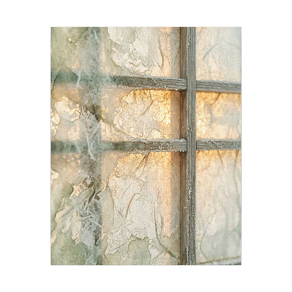 Winter Shoji Screen Watercolor Canvas Art | Elegant Decor