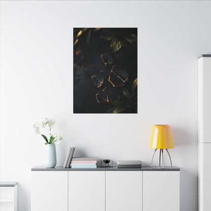Summer Broken Pottery Moody Minimal Canvas Art | Atmospheric Decor