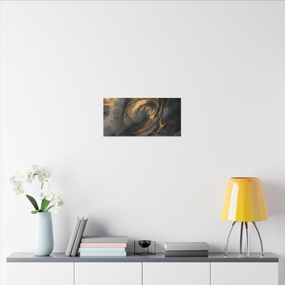 Kanso Ocean Wave Canvas Art - Kintsugi Gold Vein