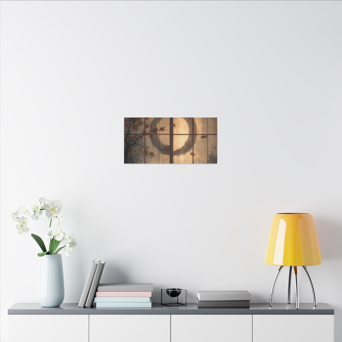 Shoji Screen Texture Canvas Art | Earthy Japandi Art