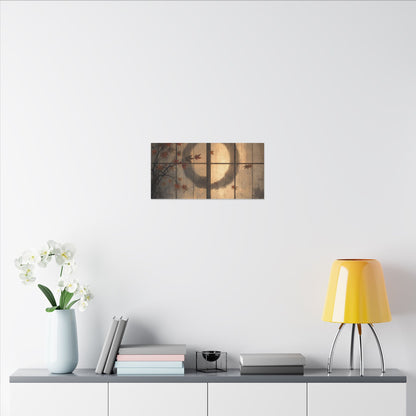 Shoji Screen Texture Canvas Art | Earthy Japandi Art