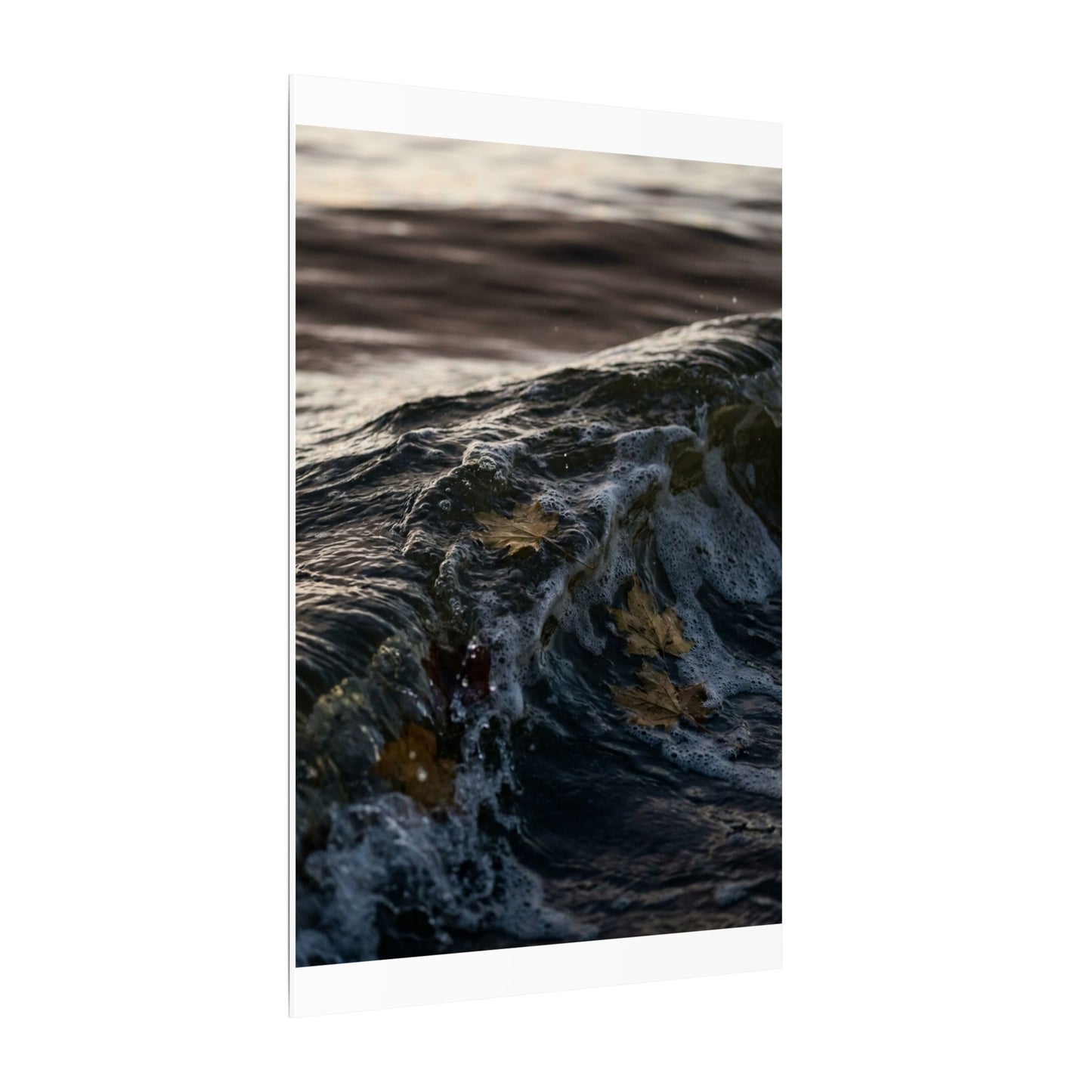 Dark Japandi Ocean Wave in Dawn | Moody Minimal Canvas Art