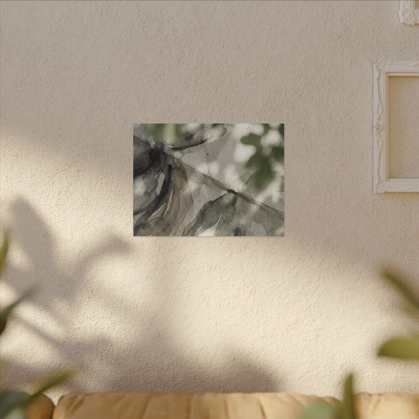 Spring Paper Fold Watercolor Canvas Art | Warm Decor