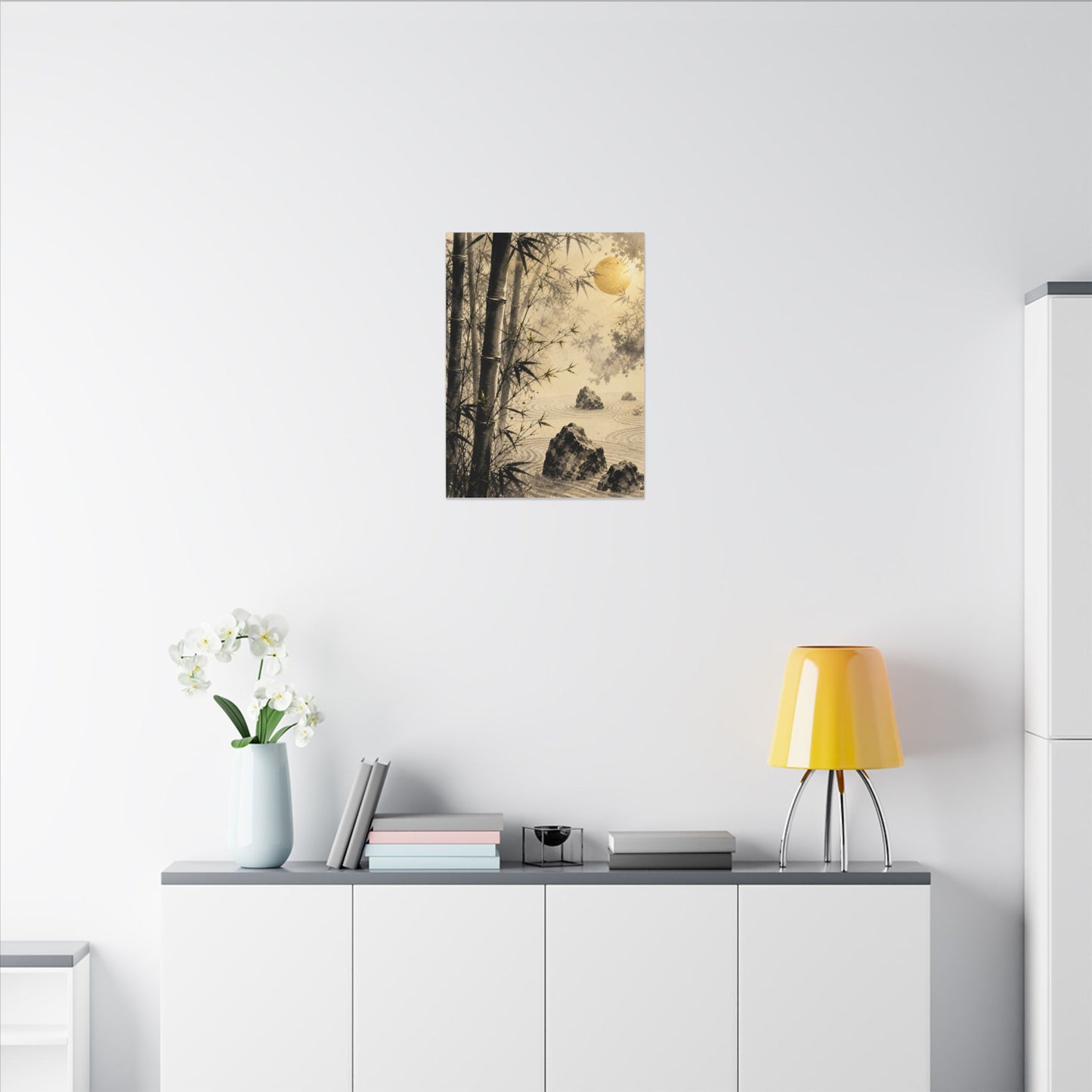 Peaceful Bamboo Grove Canvas Art - Karesansui Zen