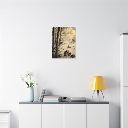 Peaceful Bamboo Grove Canvas Art - Karesansui Zen