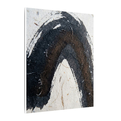 Moody Ink Brushstroke Canvas Art - Moody Minimal Dark Japandi