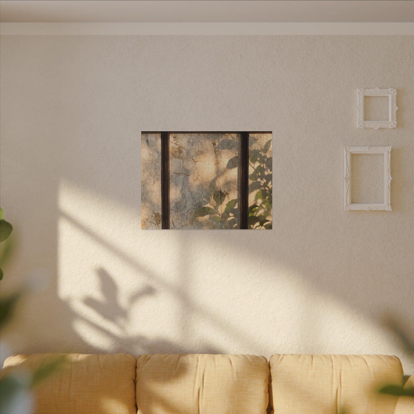 Golden Hour Shoji Screen Canvas Art - Japandi Mono No Aware