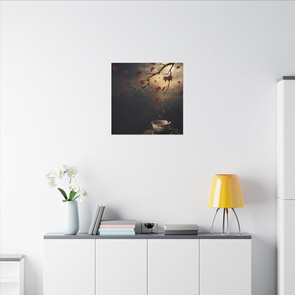 Moonlit Garden Gold Repair Canvas Art | Beautiful Kintsugi Art