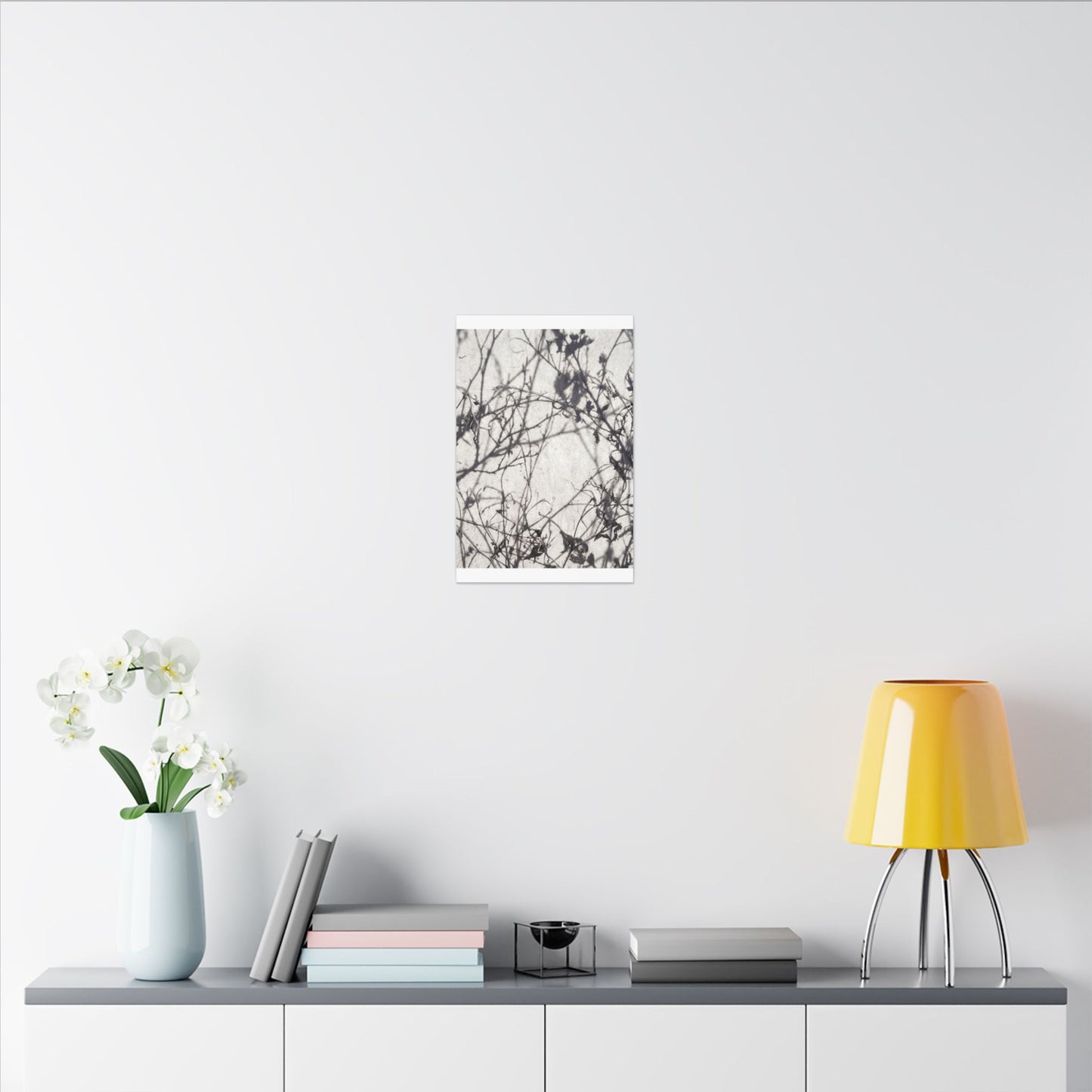 Winter Shadow Play Japanese Pattern Canvas Art | Elegant Decor