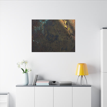 Golden Hour Rust Patina Canvas Art - Dark Japandi Ma