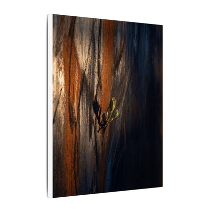 Rust Patina Charcoal Ink Canvas Art | Moody Dark Japandi Art