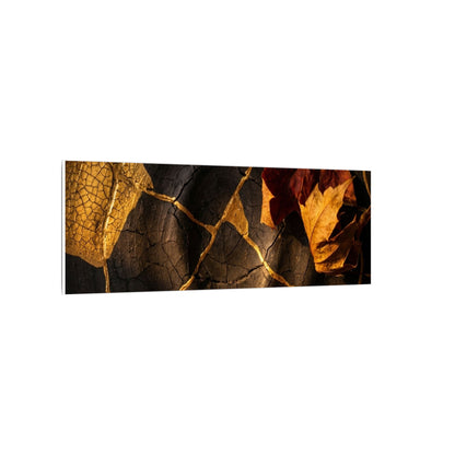 Resilient Shadow Play Canvas Art - Crackle Gold Kintsugi