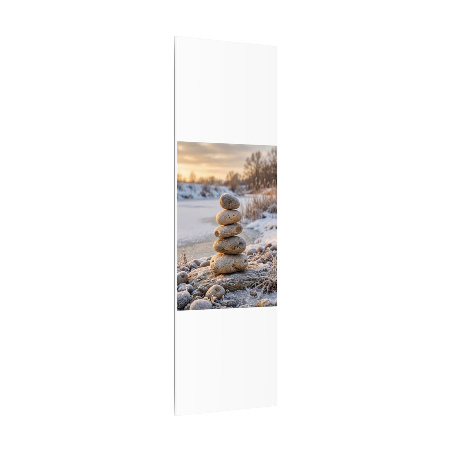 Ma River Stones Canvas Art - Japandi Japanese Pattern
