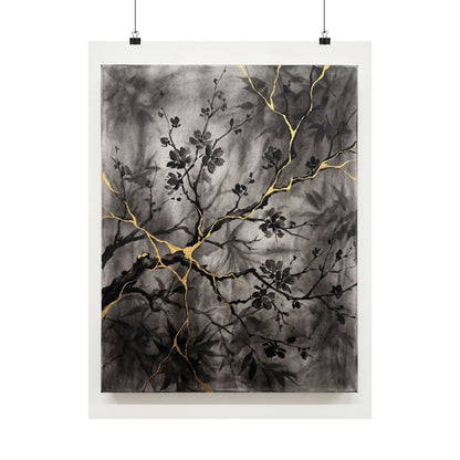 Cherry Blossom Summer Wall Art Print | Kintsugi Beautiful Design Art Print