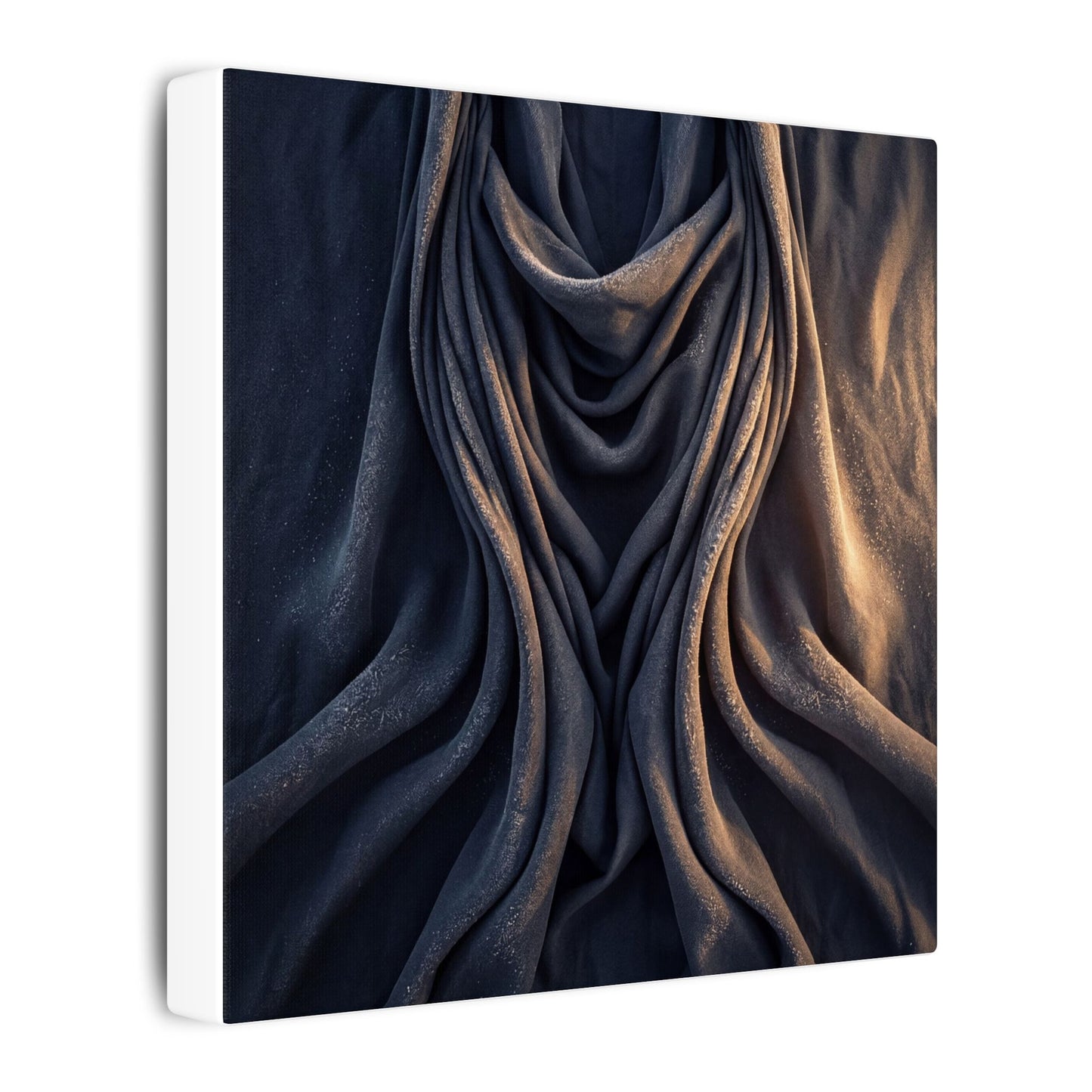 Moody Silk Drape Canvas Art - Shadow Zen Dark Japandi