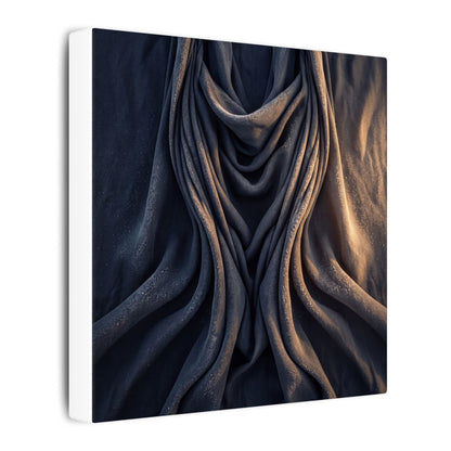Moody Silk Drape Canvas Art - Shadow Zen Dark Japandi
