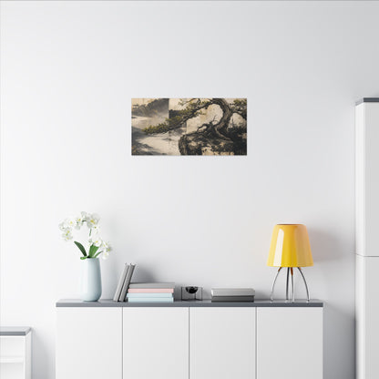 Golden Hour Pine Tree Canvas Art - Japandi Datsuzoku