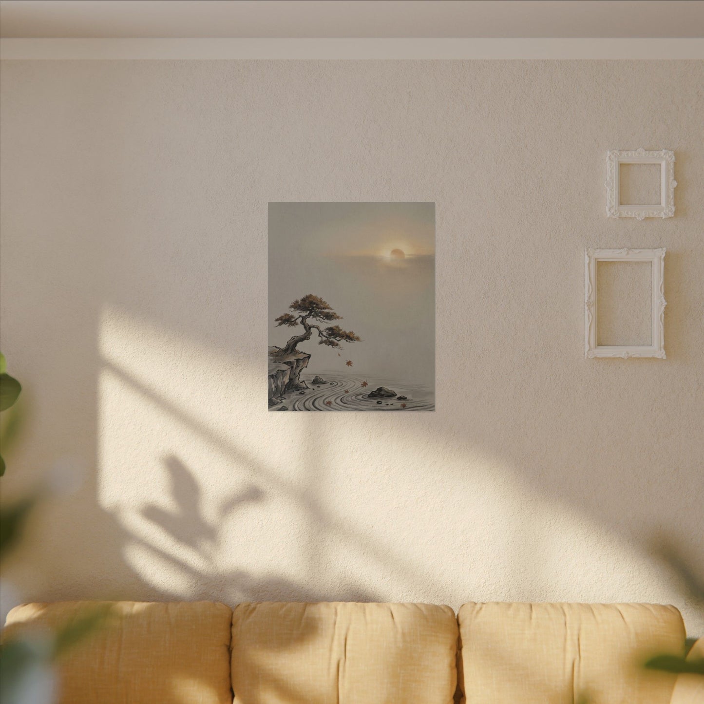 Pine Tree Canvas Art | Autumn Zen Karesansui Art