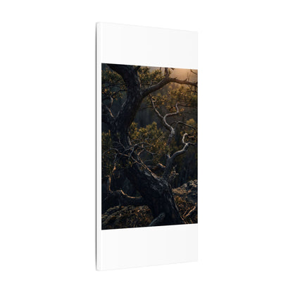 Moody Pine Tree Canvas Art - Moody Minimal Dark Japandi