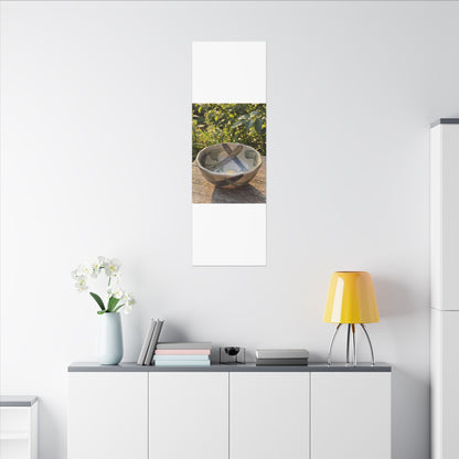 Earthy Ceramic Bowl Canvas Art - Japanese Pattern Japandi