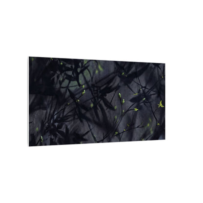 Shadow Play Spring Canvas Art | Dark Japandi Atmospheric Design