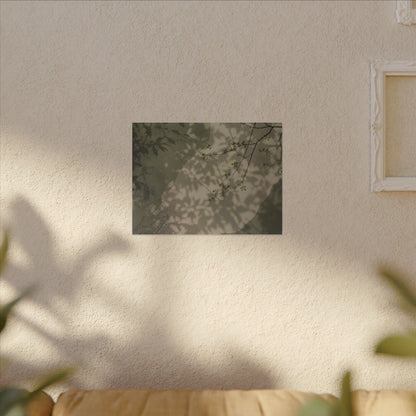 Neutral Shadow Play Canvas Art - Japanese Pattern Japandi