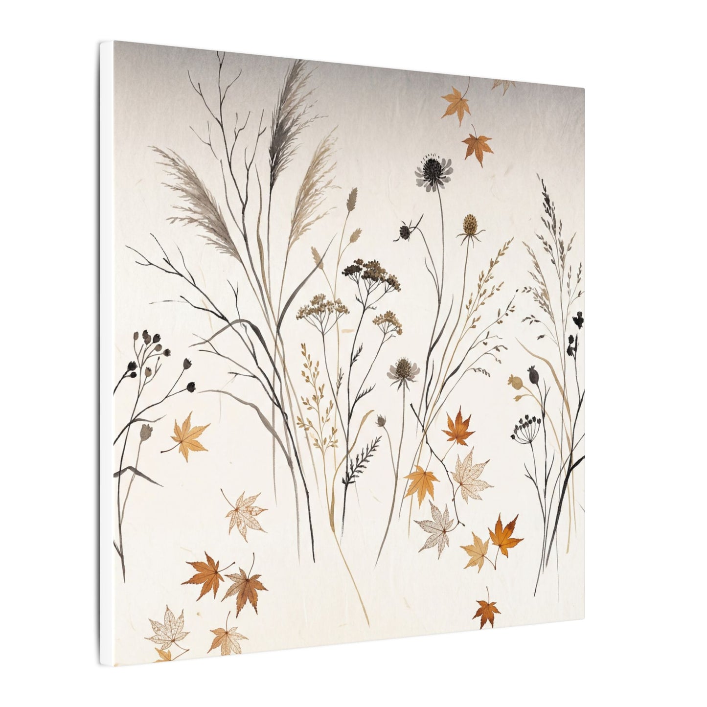 Dawn Dried Flowers Canvas Art - Japandi Kanso