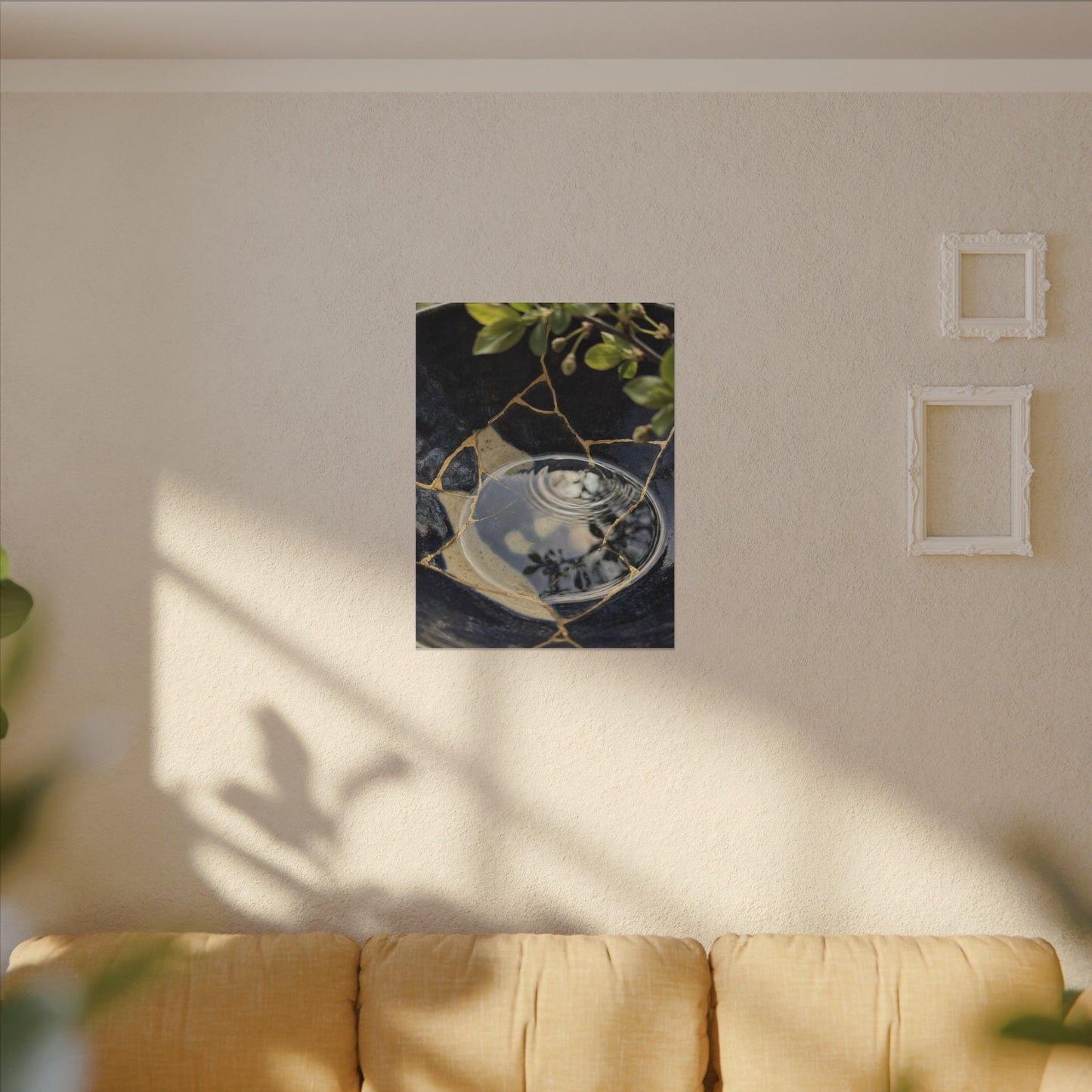 Water Ripple Spring Canvas Art | Kintsugi Beautiful Design