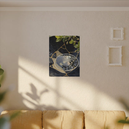 Water Ripple Spring Canvas Art | Kintsugi Beautiful Design