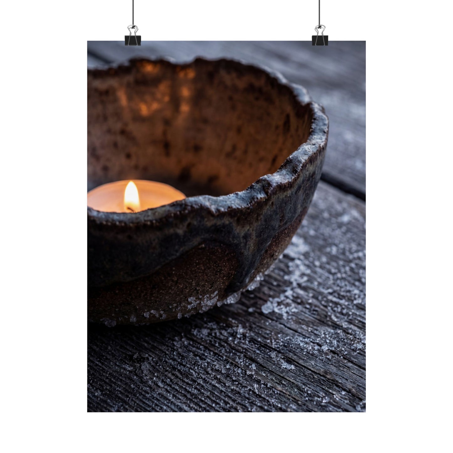 Sophisticated Ceramic Bowl Wall Art Print - Moody Minimal Dark Japandi Art Print