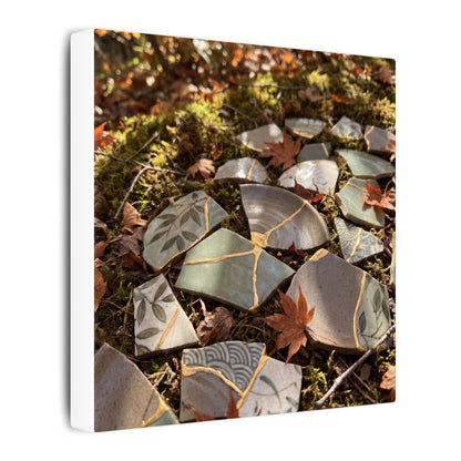 Broken Pottery Japanese Pattern Canvas Art | Elegant Japandi Art