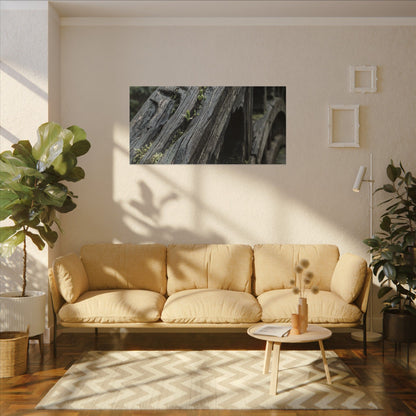 Overcast Wooden Bridge Canvas Art - Japandi Kanso