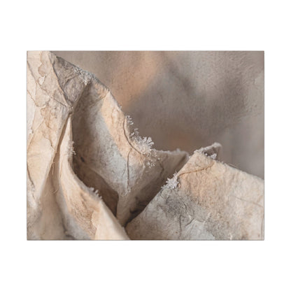 Japandi Paper Fold in Candlelight | Watercolor Canvas Art