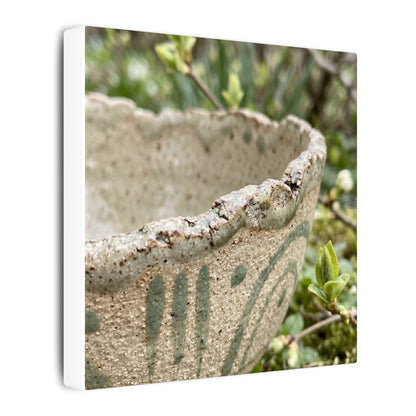 Elegant Ceramic Bowl Canvas Art - Japanese Pattern Japandi
