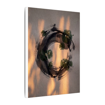 Ink Brushstroke Spring Canvas Art | Dark Japandi Bold Design