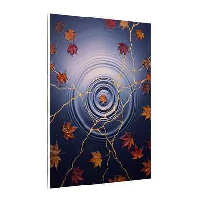 Kintsugi Water Ripple in Dawn | Gold Vein Canvas Art