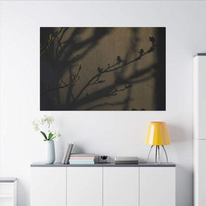 Seijaku Shadow Play Canvas Art - Dark Japandi Charcoal Ink