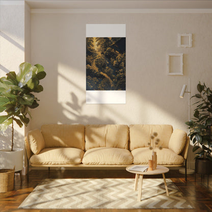 Contemplative Moonlit Garden Canvas Art - Ukiyo E Inspired Zen