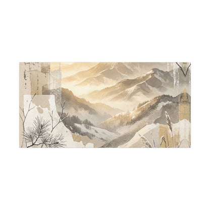 Shibui Mountain Mist Canvas Art - Japandi Japanese Pattern