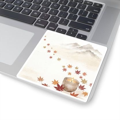 Elegant Mountain Mist Sticker - Japanese Pattern Japandi
