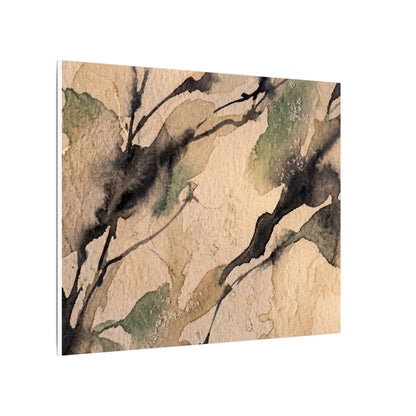 Japandi Shadow Play in Golden Hour | Watercolor Canvas Art