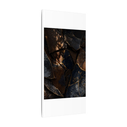 Fukinsei Broken Pottery Canvas Art - Dark Japandi Dark Texture
