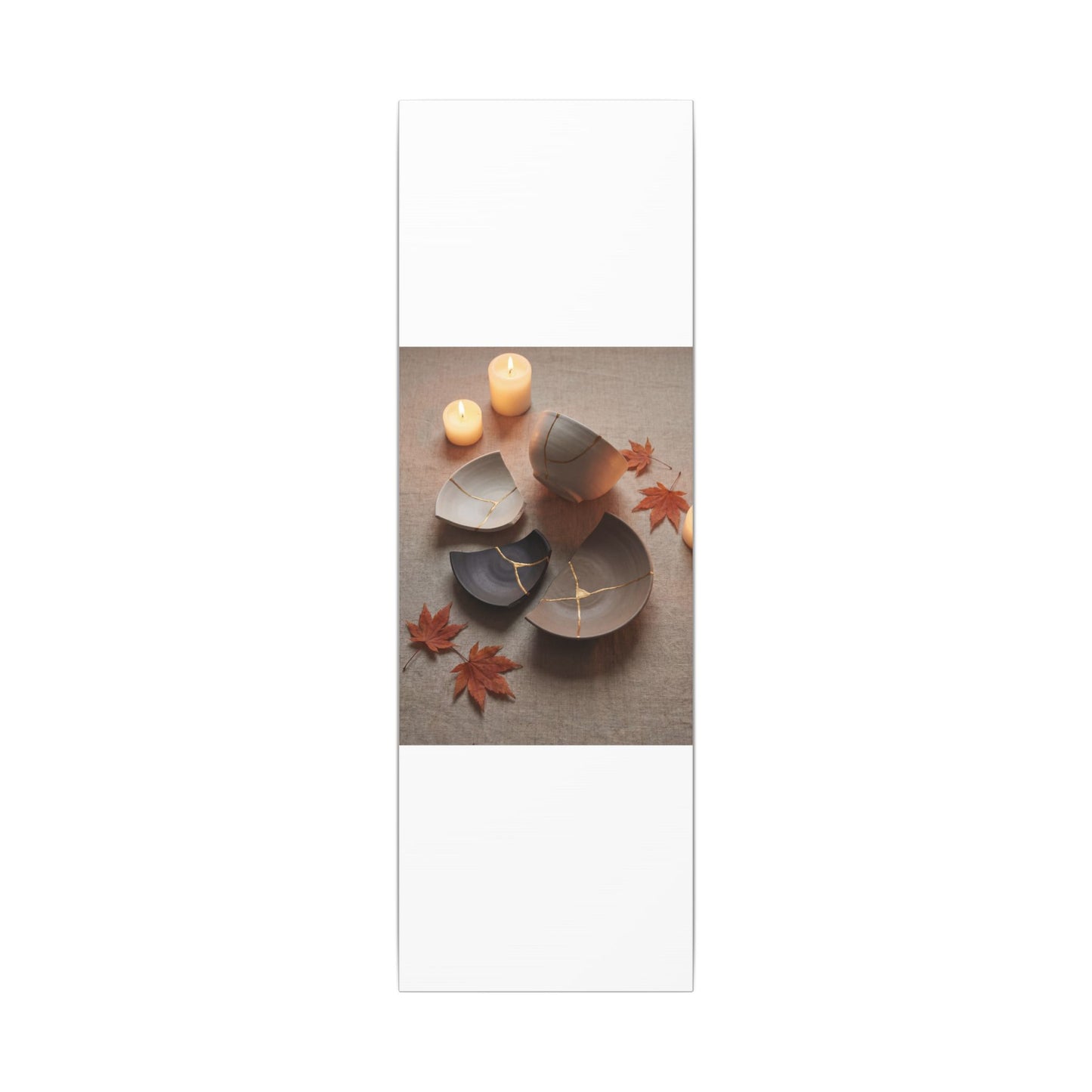 Candlelight Broken Pottery Canvas Art - Japandi Ma
