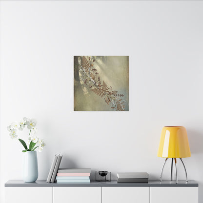 Winter Dried Flowers Forest Whimsy Canvas Art | Earthy Decor