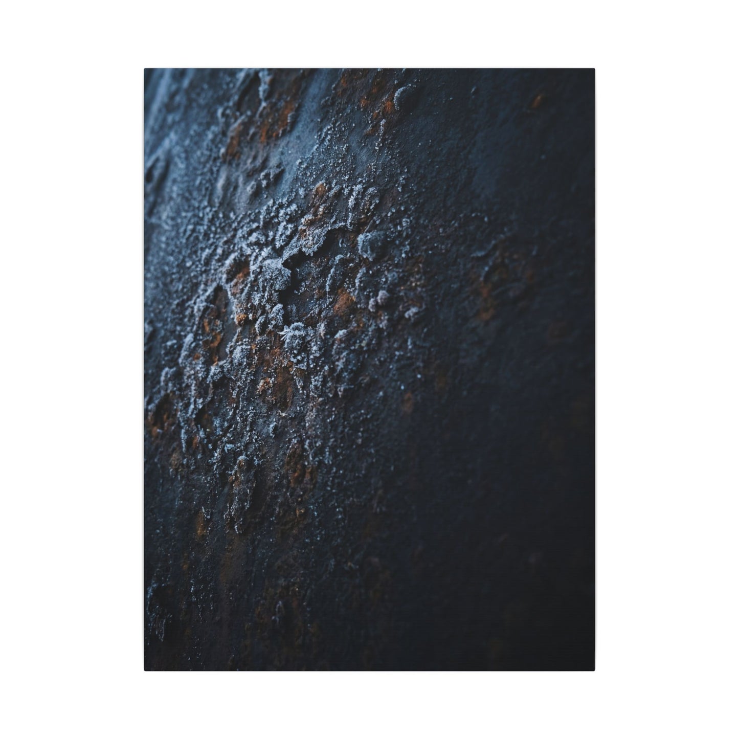 Rust Patina Canvas Art | Winter Dark Japandi Shadow Zen Art
