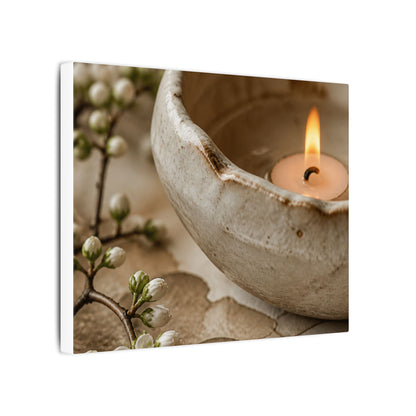 Kanso Ceramic Bowl Canvas Art - Japandi Watercolor