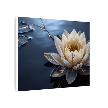 Beautiful Lotus Flower Canvas Art - Gold Vein Kintsugi