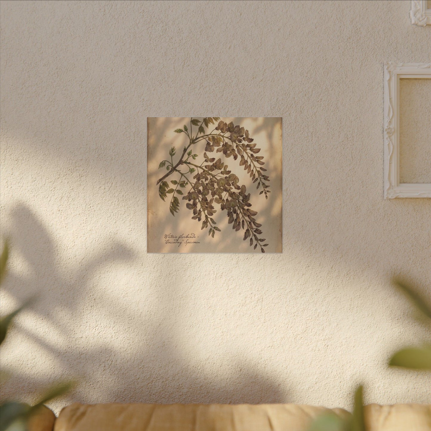Spring Wisteria Herbarium Canvas Art | Earthy Decor