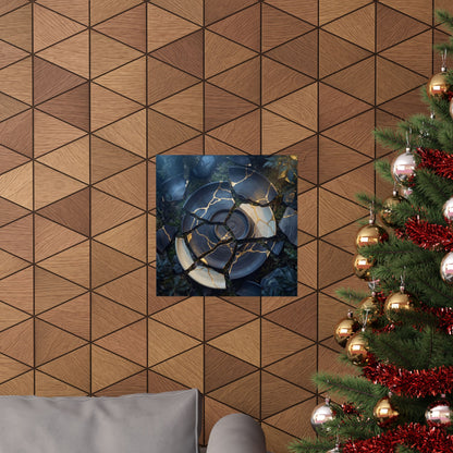 Summer Broken Pottery Gold Vein Wall Art Print | Philosophical Decor
