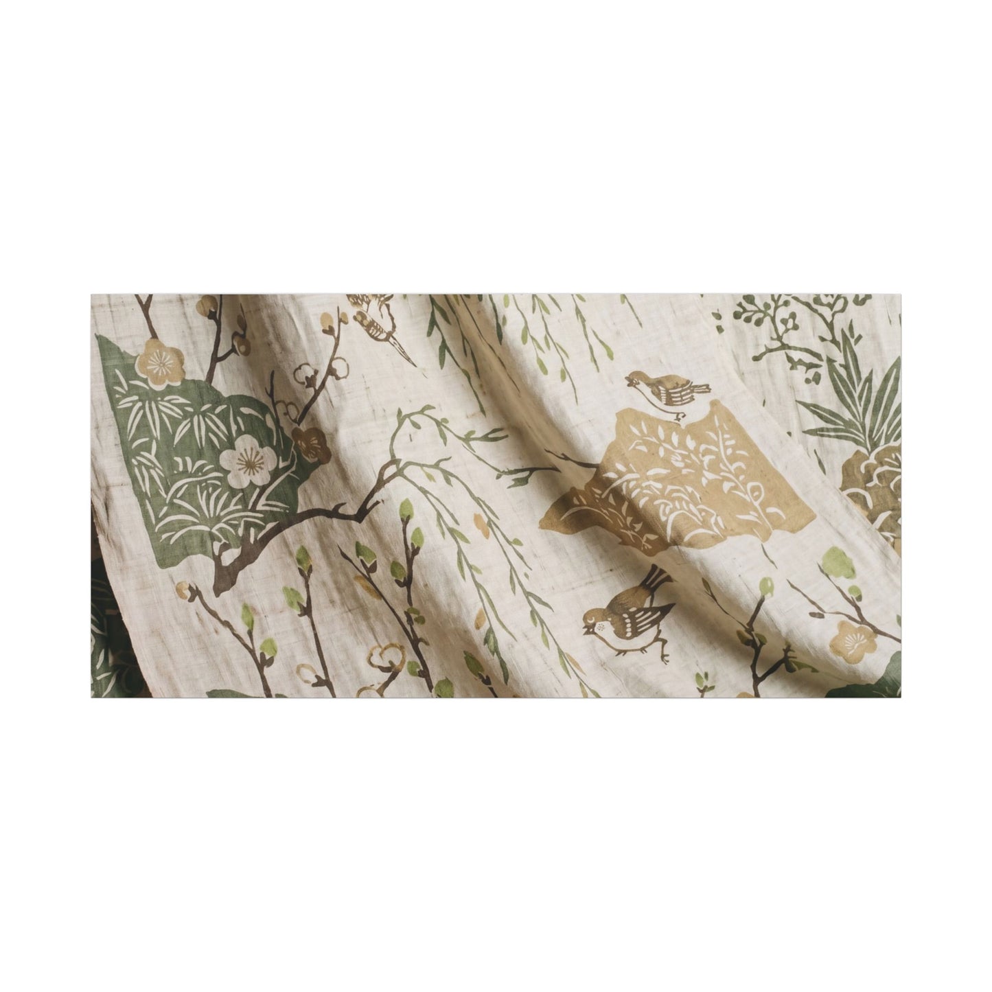 Silk Drape Canvas Art | Spring Japandi Japanese Pattern Art